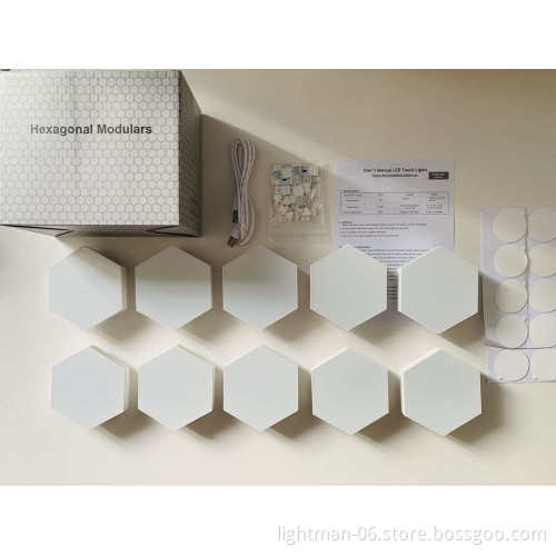 Quantum Hexagonal Touch Dimmer LED Wall Lamp